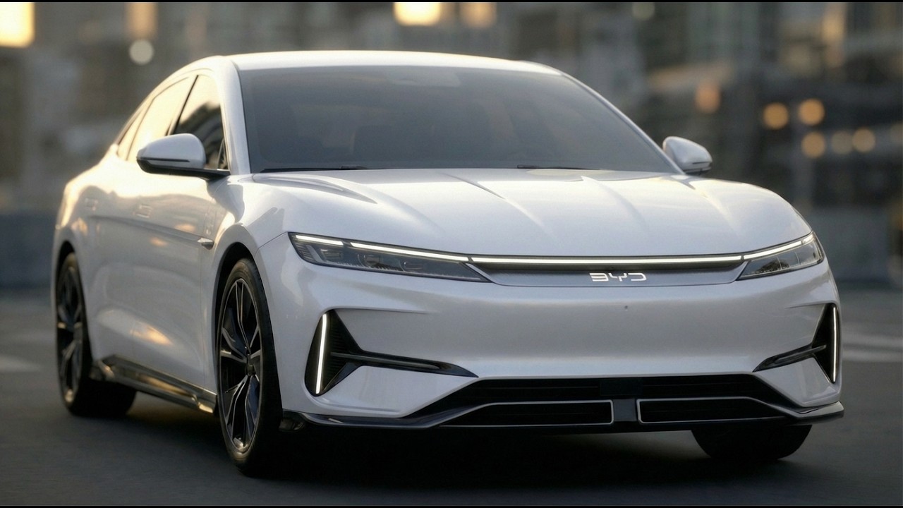 BYD Yangwang U7 PHEV 2026 года: роскошный седан мощностью 1341 л.с. с первым в Китае оппозитным д...