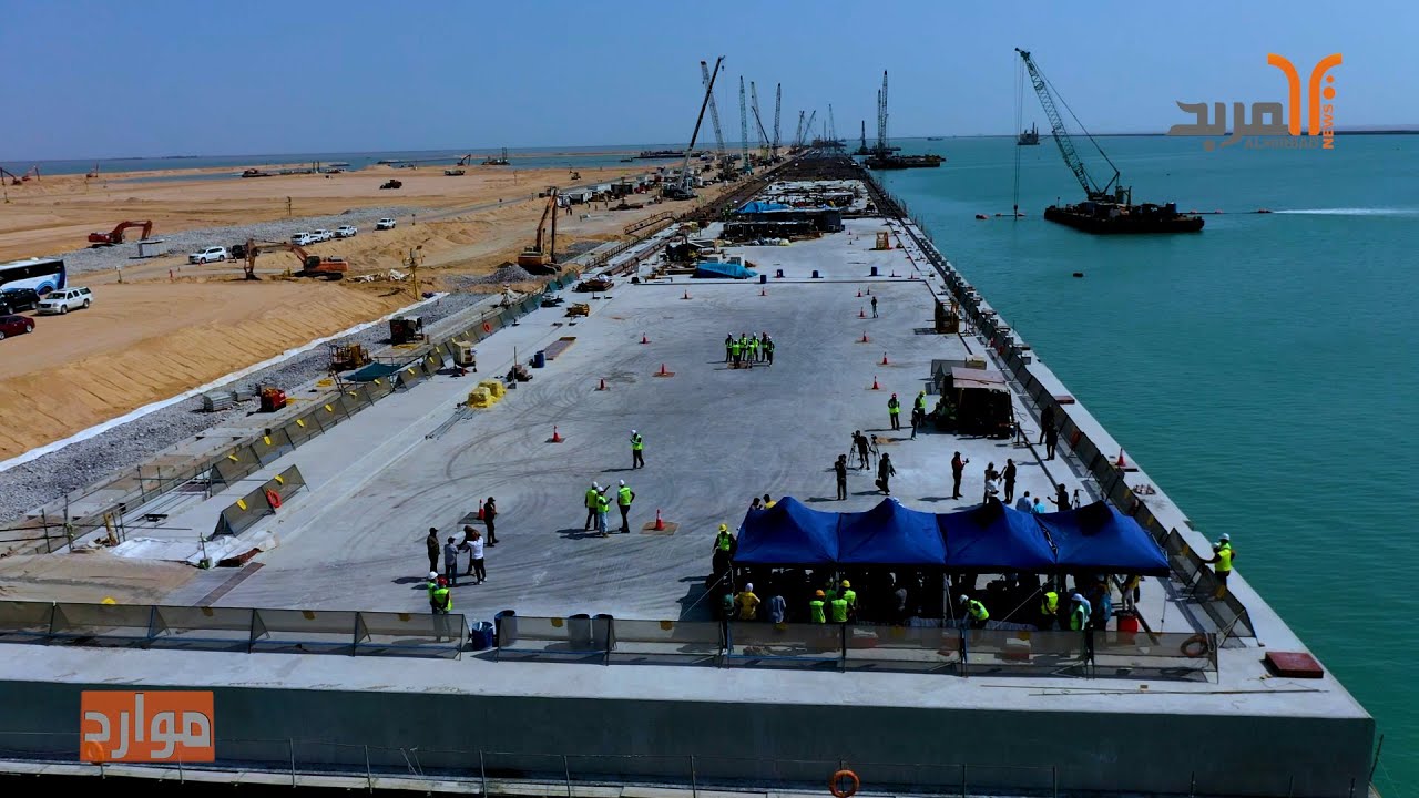 وفد إعلامي يزور ميناء الفاو  مع وصول نسب الإنجاز إلى أكثر من (75%) بمشروع الأرصفة الخمسة #المربد