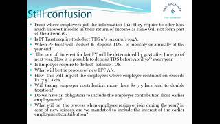 Taxation of EPF contribution above Rs.2.5 Lakh – CBDT Clarification
