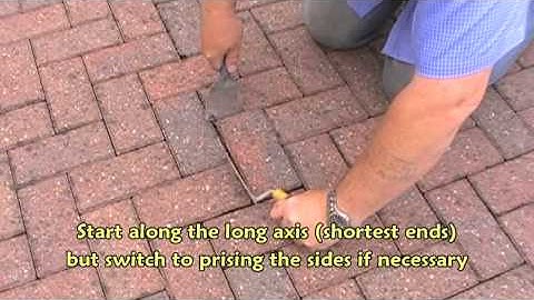 Removing a block paver using basic tools
