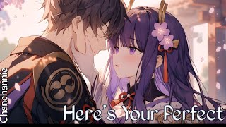 [Nightcore] - Here's Your Perfect | Jamie Miller ft. Salem Ilese (lyrics)