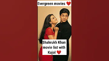 SRK movies with Kajol ❤️|Evergreen movies of SRK & Kajol| #srk #kajol #bollywood