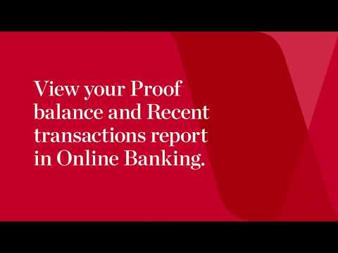 How to view your Proof of Balance in Online Banking