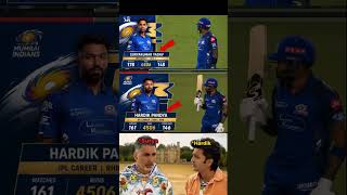 🔥 SKY vs Hardik 😱 Same Runs… But Who’s the Real MI Powerhouse? 🏏💙 #shorts