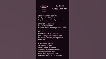 Thumbnail of Blackpink Crazy over you Easy lyrics