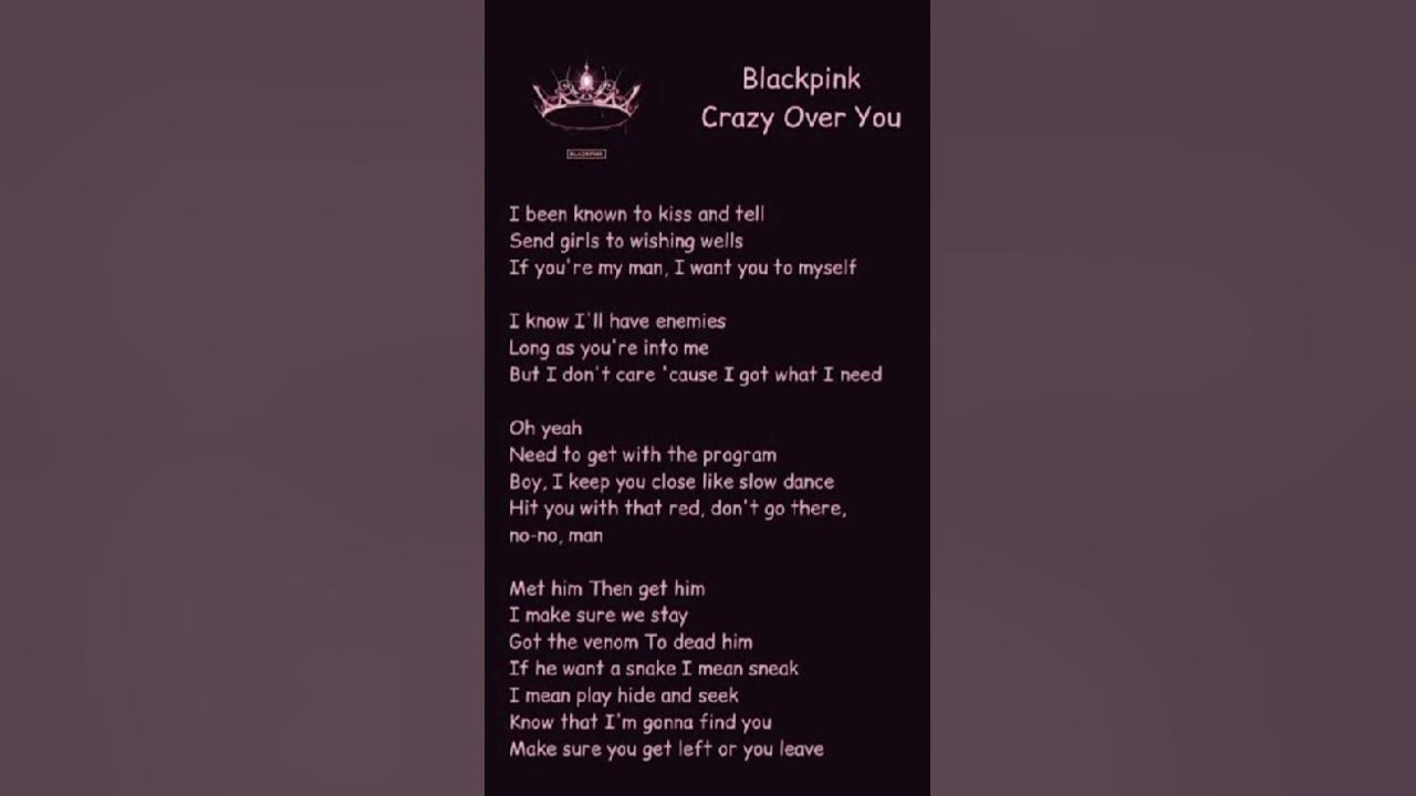 Blackpink Crazy over you Easy lyrics