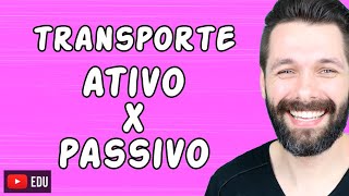 TRANSPORTE ATIVO E PASSIVO - Diferenças | Biologia com Samuel Cunha