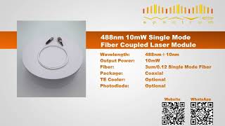 488Nm 10Mw Single Mode Fiber Coupled Laser Module -Blue Laser