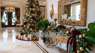 🔔 Luxury Martha Stewart Holiday Décor 2025 | Gold & Burgundy Entryway with Timeless Chic Charm screenshot 2