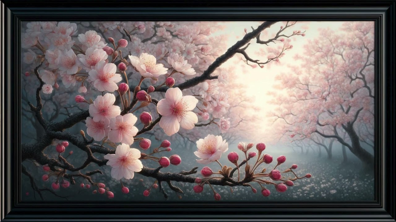 TV Wallpaper | Serenity in Bloom: The Cherry Blossom Serenade 