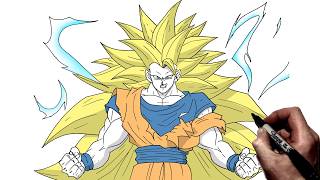 How To Draw Goku SSJ3 | Step By Step | Dragon Ball