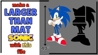 *NO SLICING* LARGER THAN MAT Sonic SVG file | Cricut Projects | Cricut Maker