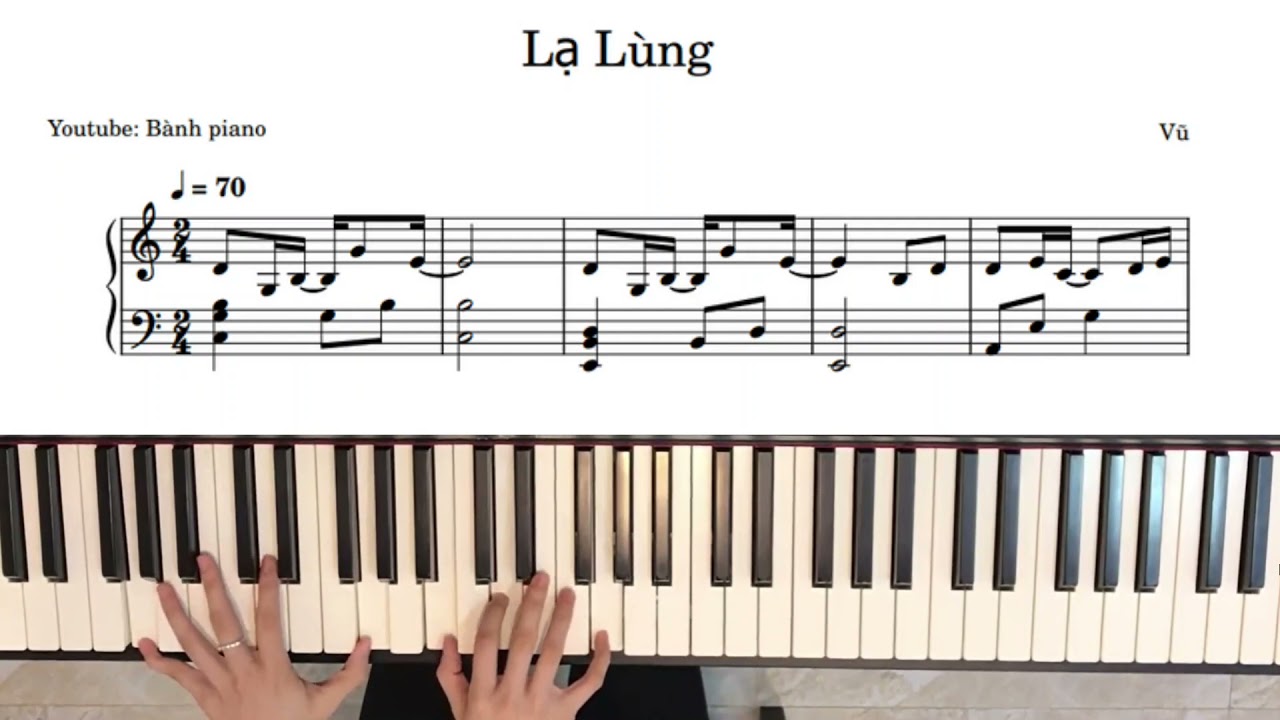 LẠ LÙNG - Vũ | EASY PIANO TUTORIAL || SHEET PIANO - youtube