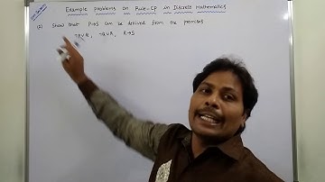 PART-3 : INFERENCE RULES | EXAMPLES PROBLEMS ON INFERENCE RULES(RULE-CP) | RULE - CP | RULE  CP |