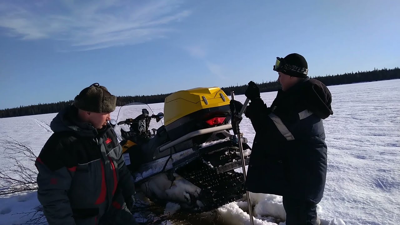 Наледь на озере... эвакуация буксировщика и снегохода! Домкрат для ...