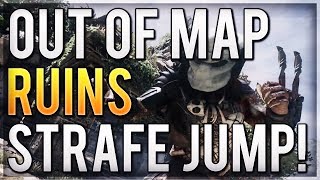 COD Ghosts Glitches: Solo Out of the Map RUINS Strafe Jump Glitch! +On Top of Map (Easy!)