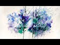 painting of trees in abstract style with watercolor