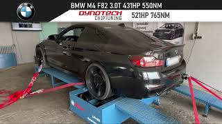Bmw M4 F82 431Hp 550Nm Optimalizálás 521Hp 765Nmdynotech Chiptuning