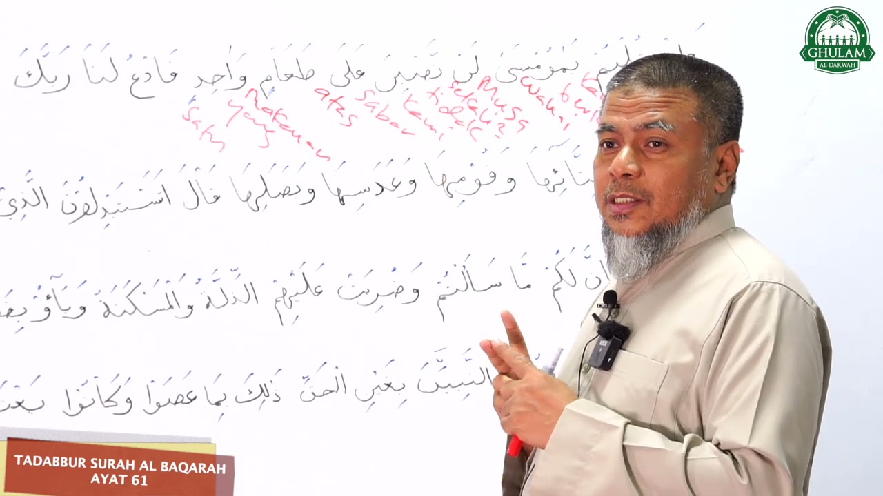 22 Apr 2021 || Tadabbur Surah Al Baqarah ayat 61 || Ustaz Abd Muein Abd Rahman