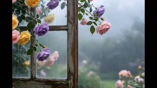 Gentle Rain in a Flower Garden to Fall Asleep Fast | ASMR Rain Sounds