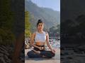 👉Morning Peace 🌿 American Girl Doing Kapalbhati &amp; Anulom Vilom by Riverside | Yoga Meditation