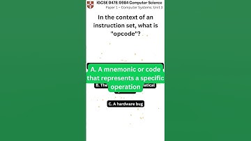 iGCSE Computer Science 0478 0984 Paper 1 Unit 3 q030 v1