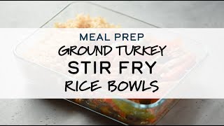 Ground turkey snap pea stir fry rice bowls recipe video