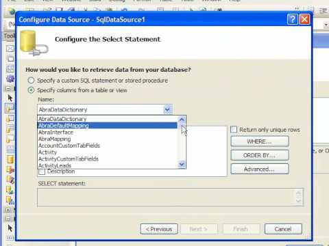 Dynamic SQL Web Report Using VWD