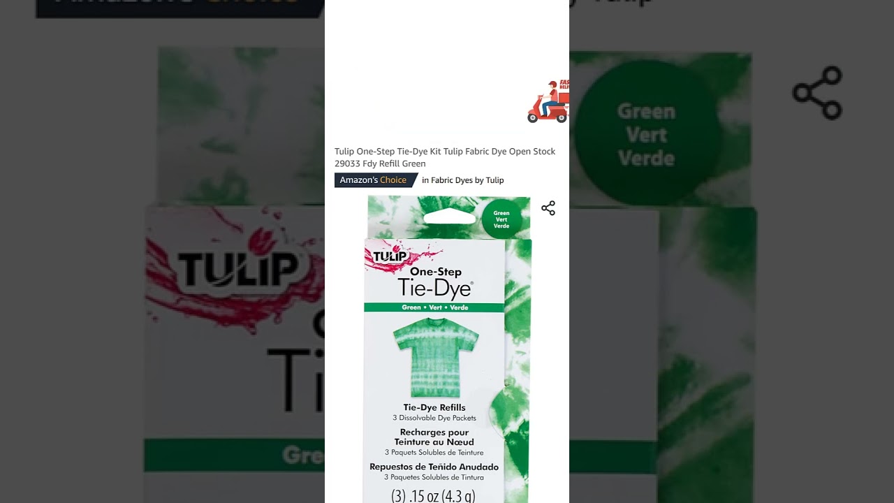 Tulip One-Step Tie-Dye Kit Tulip Fabric Dye Open Stock 29033 Fdy Refill Green  
