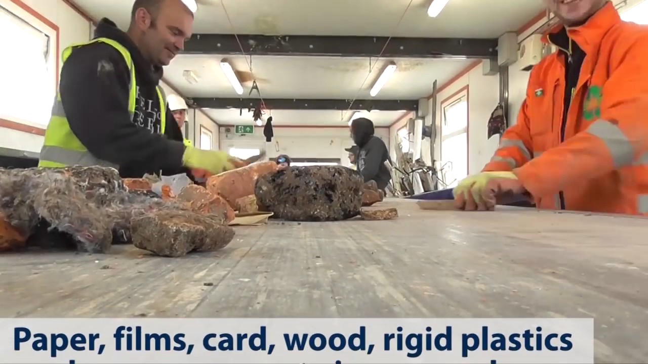 Murray Brown's BlueMAC waste reycling plant including trommel screen, picking station and conveyors