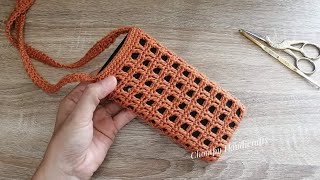 Easy DIY - Tutorial Crochet Mobile Phone Pouch -​ Crochet​ Phone​ Bag​