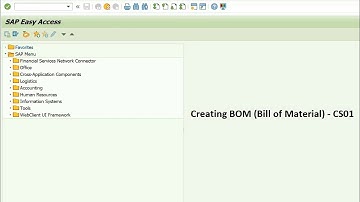 How to create Bill of material in SAP MM || SC video 1