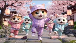 Kutuma Kutu Viral Song - Little Funny Cats Dance - Asian Garden Fun - Kutu Ma Kutu