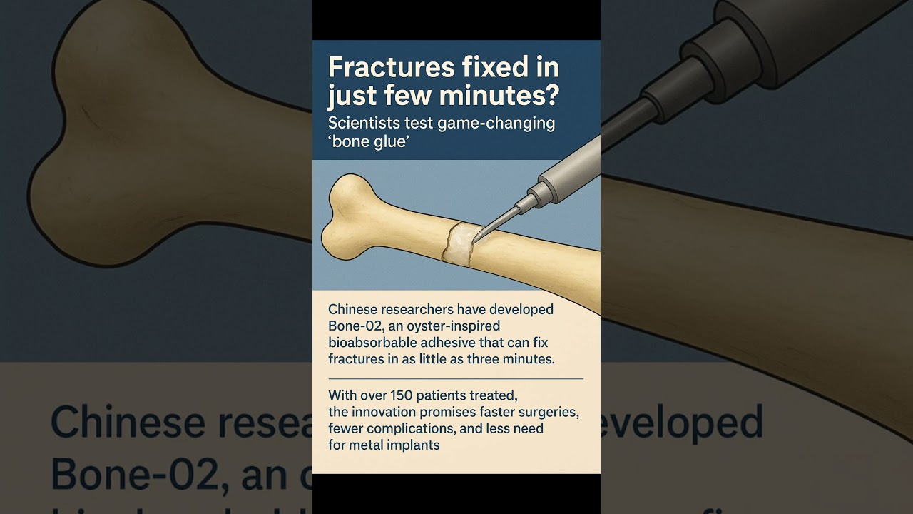 "Fractures healed in minutes! 🦴💡 Chinese scientists test revolutionary ‘bone glue’ Bone-02