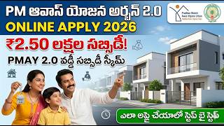 Pm Awas Yojana Urban 20 Apply Online 2026  How To Apply Pmay Interest Subsidy Scheme Telugu