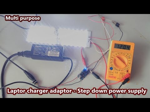 Laptop Charger Convert To Variable LM2596 DC-DC Step-Down(2v-19v) Power Supply