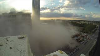 Hotel Black implosion: GoPro at 8x speed (2015-09-13) Hotel Black Implosion