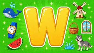 Download lagu Letter W Song for Kids 🌟 | Learn Alphabet W | Whale, Watch, Watermelon & More!