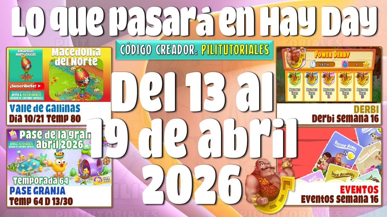 Todas las actividades del 13 al 19 de abril de 2026 - YouTube