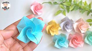本物みたい!一枚で簡単に作れる立体的なバラの折り紙