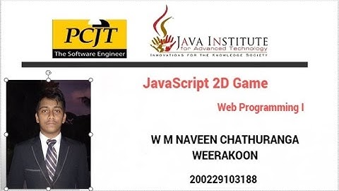 JavaScript 2D Game Video Submission