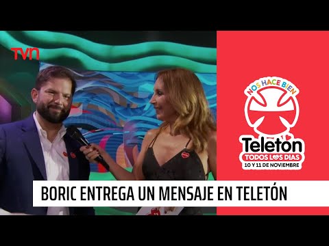 El presidente Gabriel Boric entrega un mensaje esta Teletón 2023
