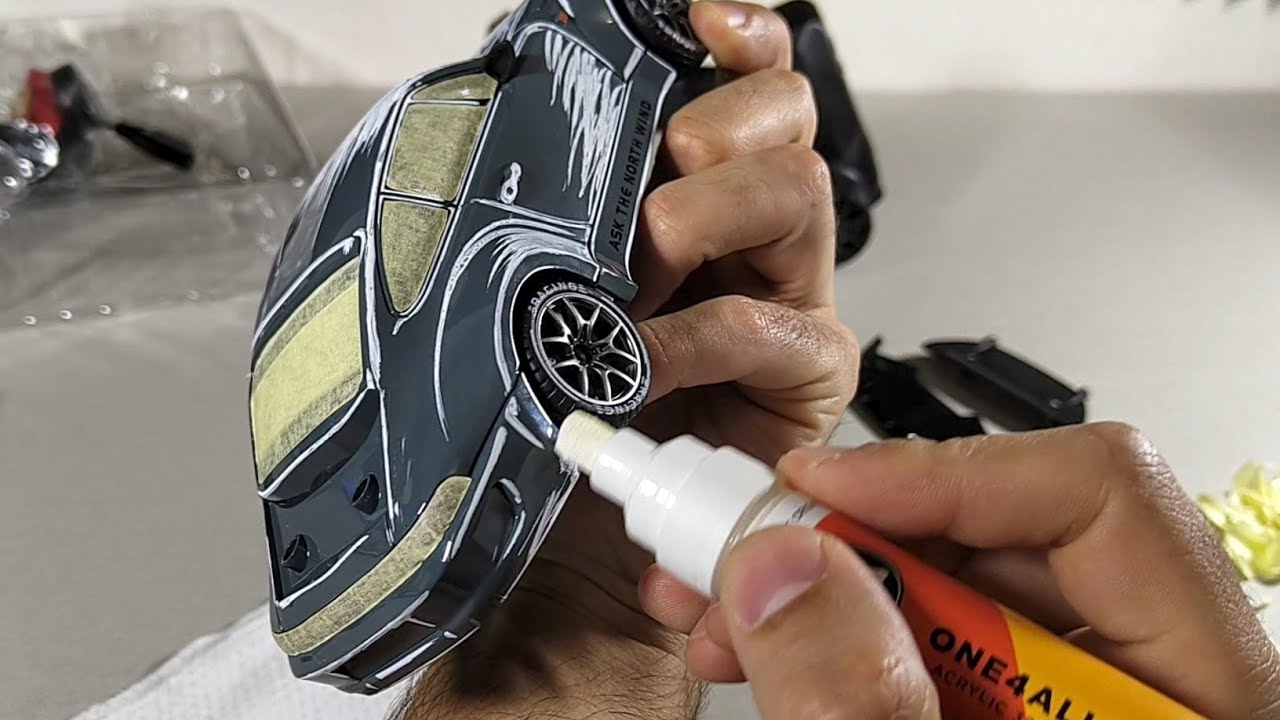 I'm trying to paint my toy car for the first time. 