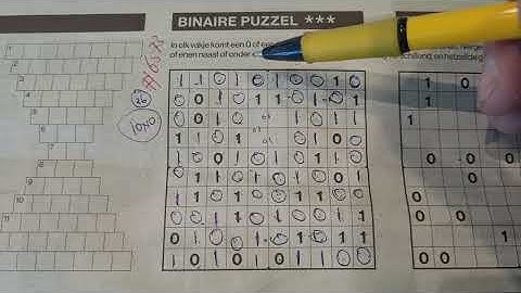 (#6573) Saturday. Binary01 Sudoku puzzle. Bonus Extra edition. 06-10-2023 Extra part 3 of 4