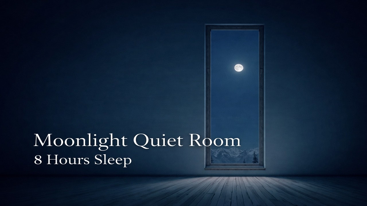 Moonlight Quiet Room – Deep Sleep Under Full Moon | Calm Night Ambience 4K 8 Hours