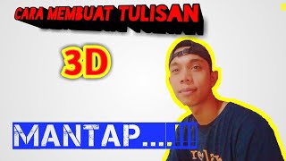 Cara Membuat Tulisan 3D | Desain