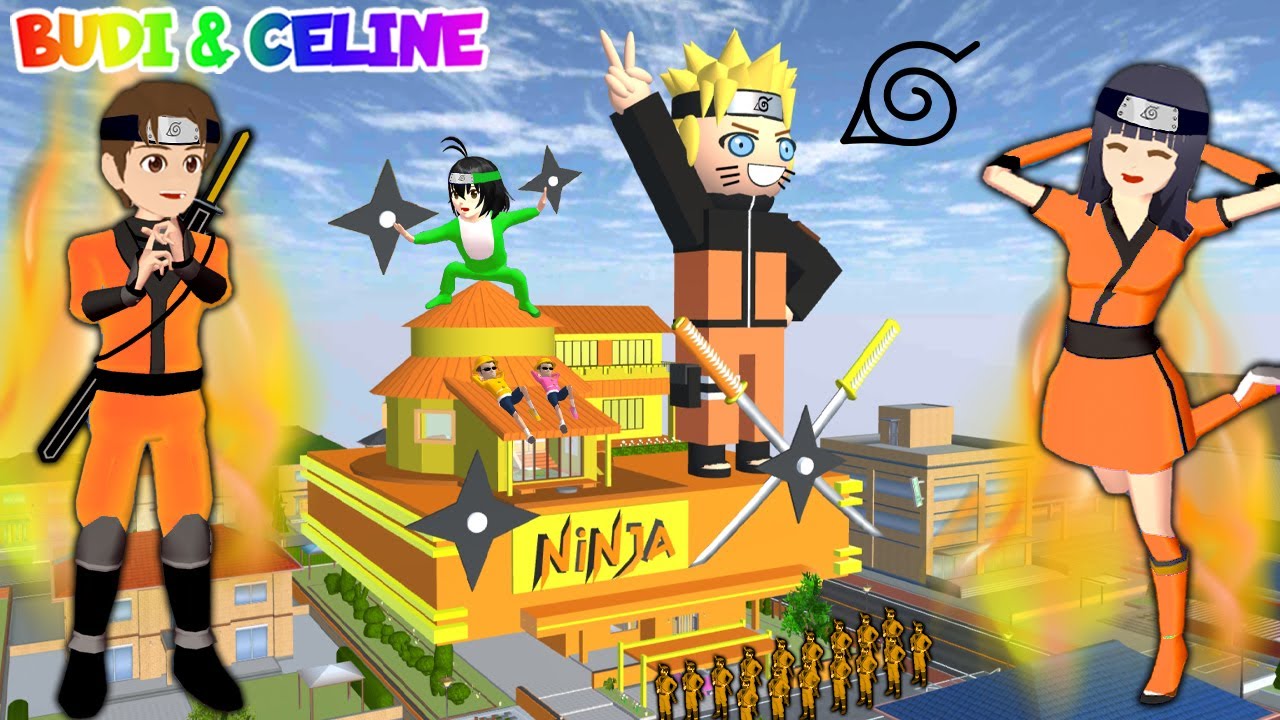 Yuta Mio Jadi Superhero Ninja Buat Markas Baru Ninja Naruto | Ada Shuriken & Katana Raksasa | Sakura