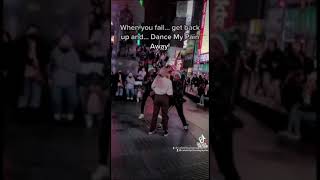 David Sincere teaches Dance My Pain Away Challenge in New York City TimeSquare part 2