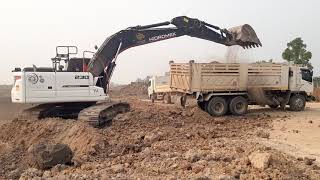 เกีอบได้ดูซ็อตเด็ด HIDROMEK HMK230LC เจอ DECA 320 งานเมืองพะเยา excavator and truck EP.8144