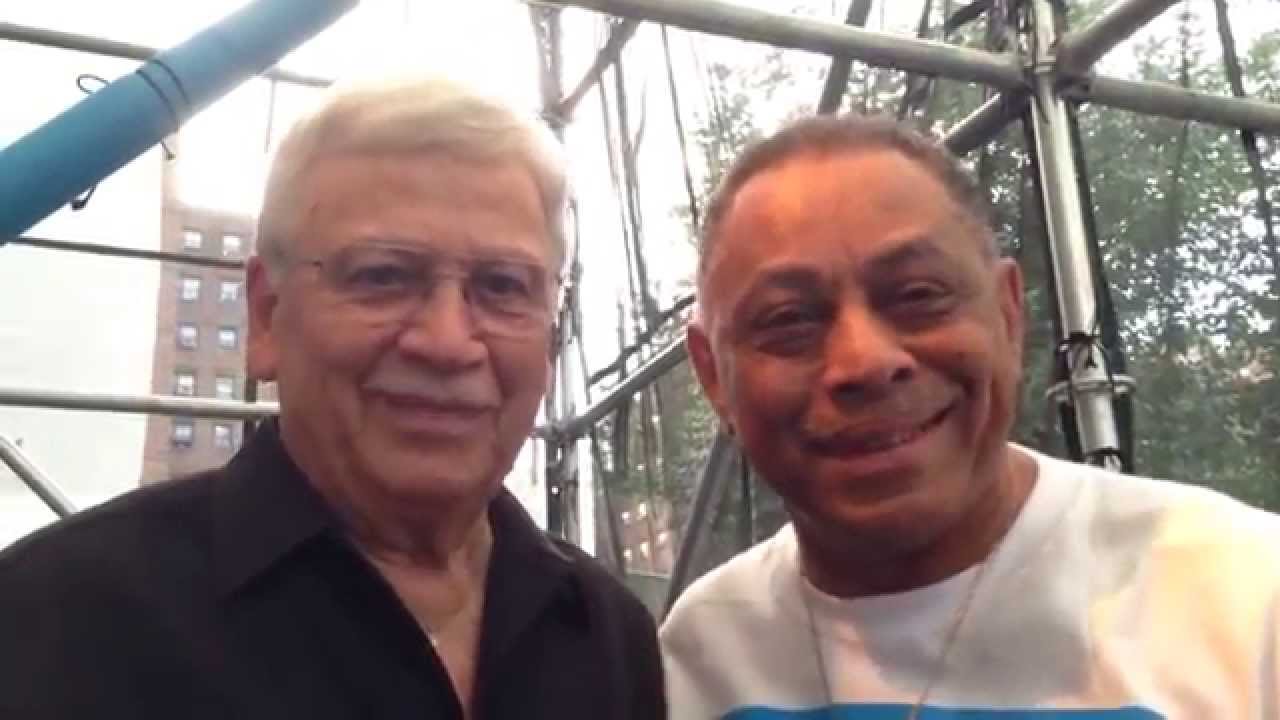 Joe Bataan and Pete Rodriguez backstage at Lincoln Center